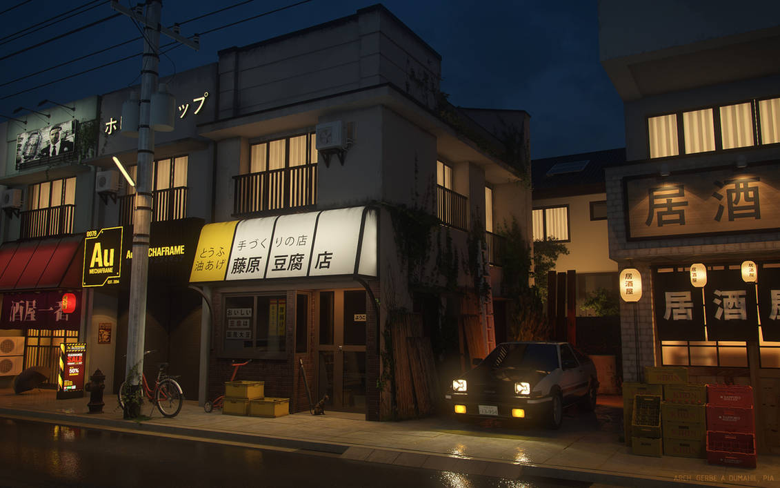 Initial D: Fujiwara Tofu Shop by GADumahil on DeviantArt