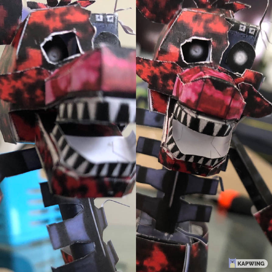 Papercraft Ignited Foxy part 1 by sebby07 on DeviantArt