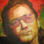 Bono on wood