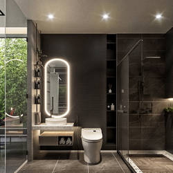 Modern Bathroom 3d Rendering