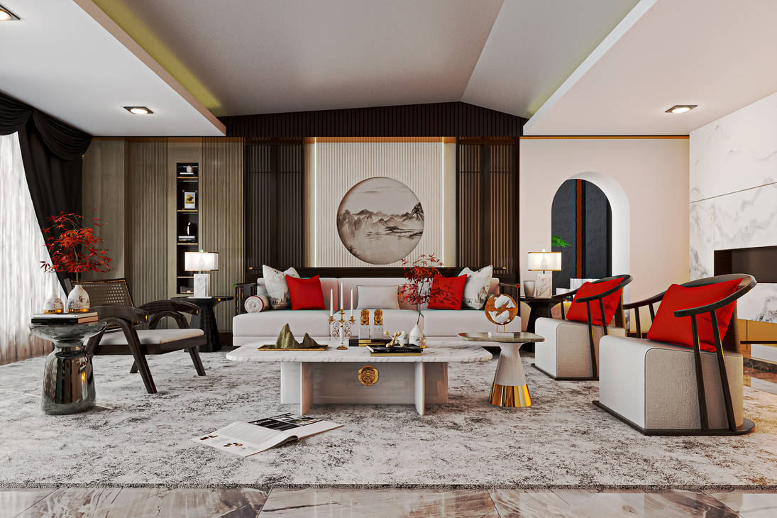Modern Chinese Interior Design 1 by Mahamerutechnoart on DeviantArt