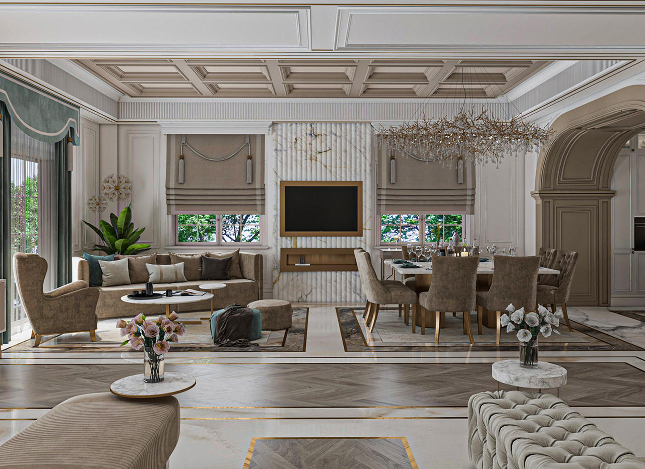 Luxury neo classic white interior design 5 by Mahamerutechnoart on ...