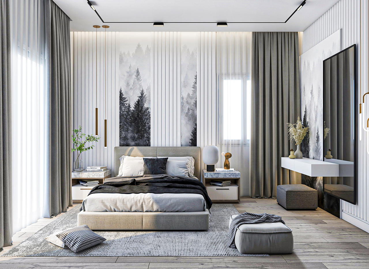 Modern white bedroom design 4 by Mahamerutechnoart on DeviantArt