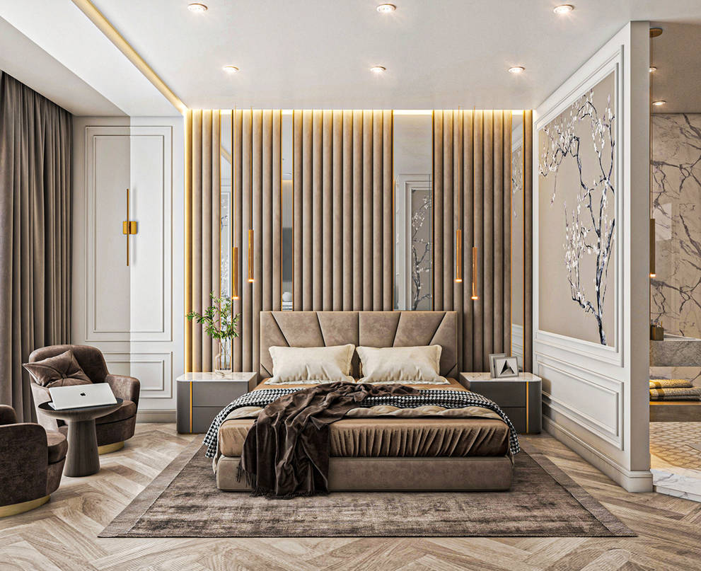 Luxury modern brown bedroom design 1 by Mahamerutechnoart on DeviantArt