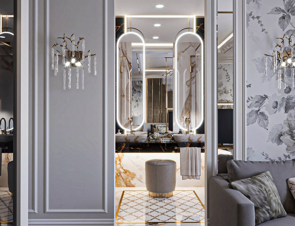 Modern white gold bedroom design 4 by Mahamerutechnoart on DeviantArt
