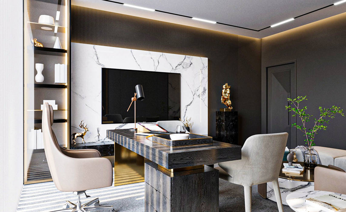 Modern brown office design 4 by Mahamerutechnoart on DeviantArt