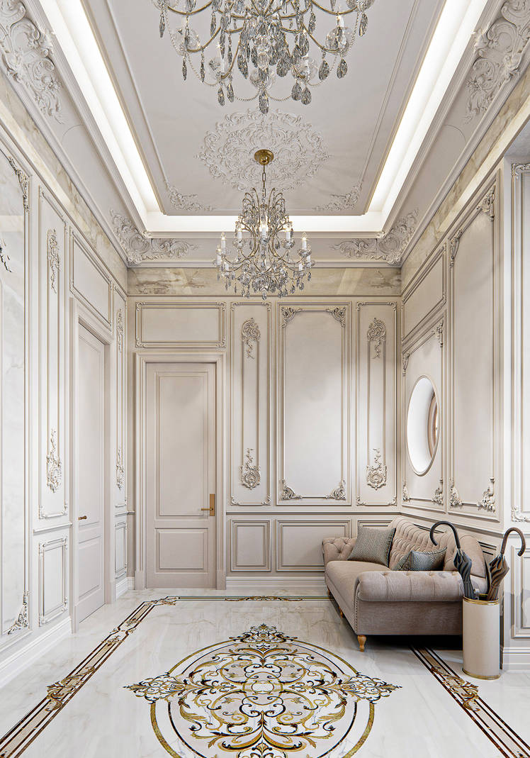 Luxury white classic villa house interior design 4 by Mahamerutechnoart ...