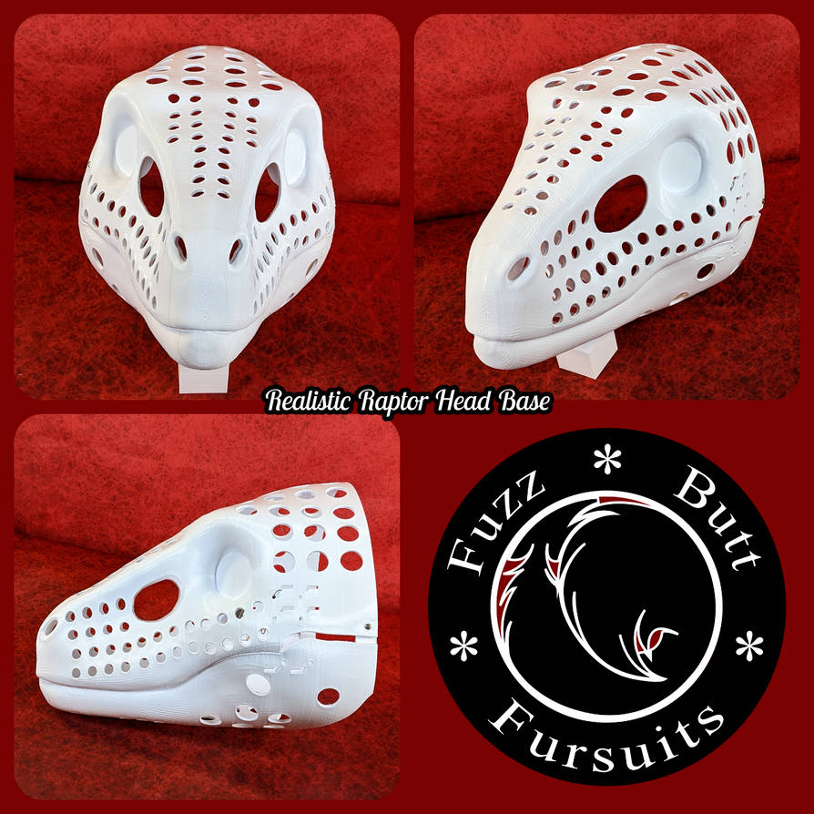 Realistic Raptor Head Base by FuzzButtFursuits on DeviantArt