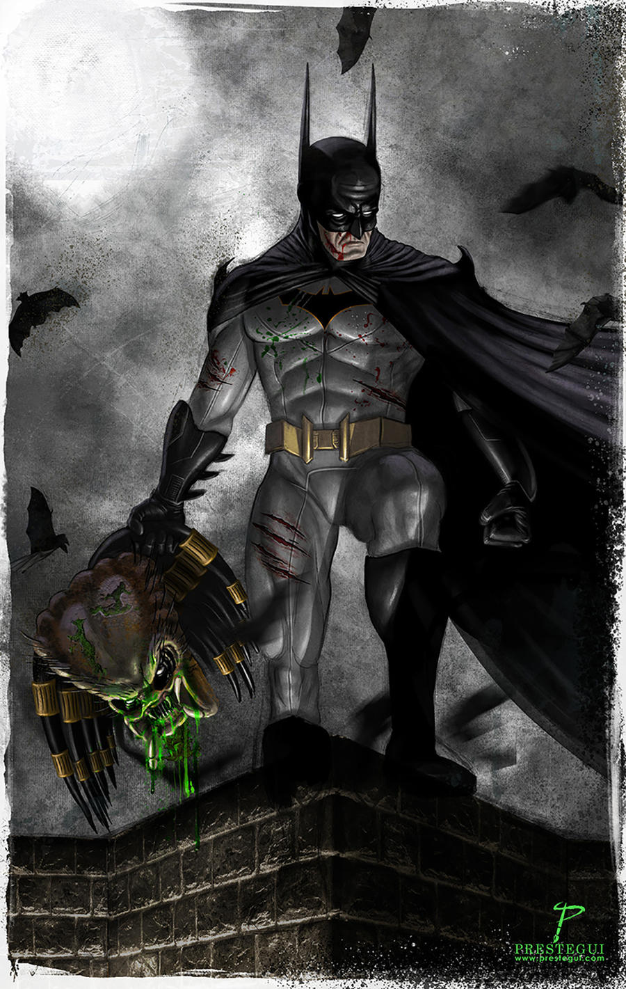 Batman vs Predator by Prestegui on DeviantArt