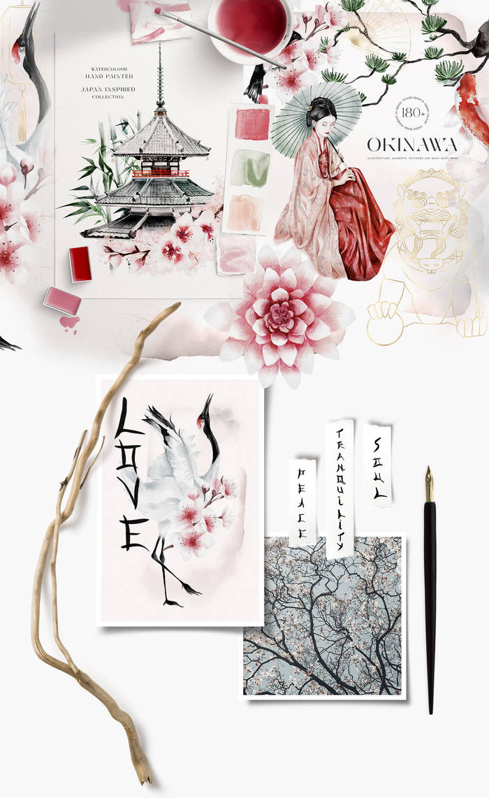 Japanese Watercolor Ink Collection by lleehedut823 on DeviantArt