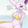 Espeon in a beach