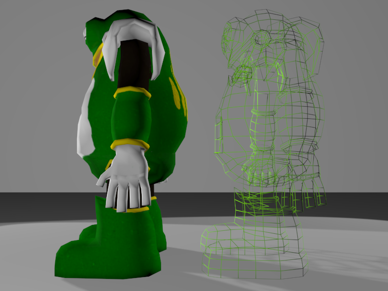 Toad Man - Side (Wireframe)