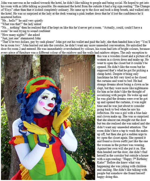 The Change Of Ways Room 2 Clown TG Caption By RandomTGCaps On DeviantArt.