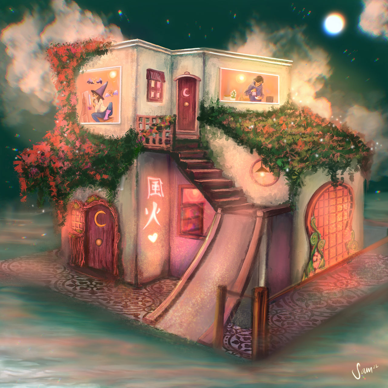 Witch's Lair (Fire and Air) by samhumaran on DeviantArt