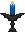 Gothic Bat Candle (Blue)