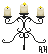 Simple Candelabra (White Candles)