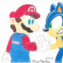 Mario and Sonic Redraw