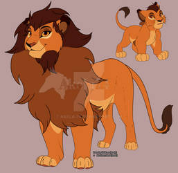 QueenofStories custom: Cub to adult-Orange