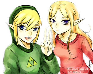 Modern Link and Zelda