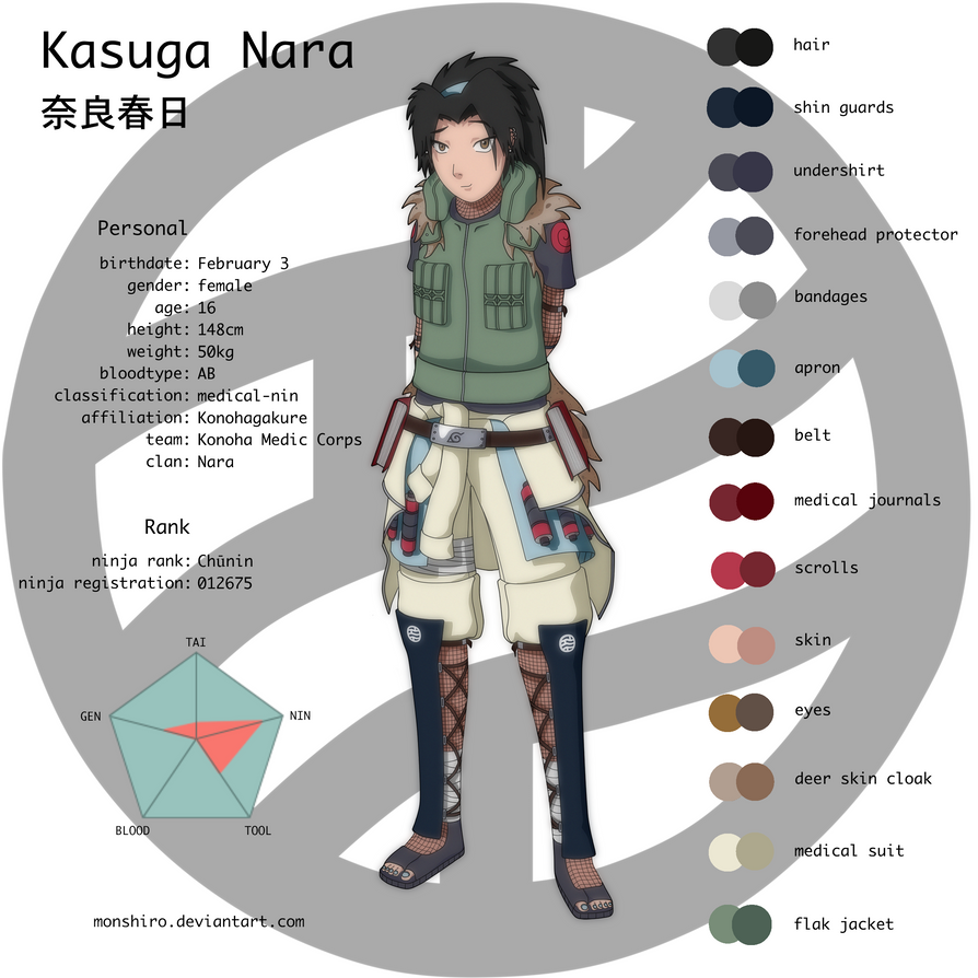 Naruto OC : Kasuga Nara by Monshiro on DeviantArt.