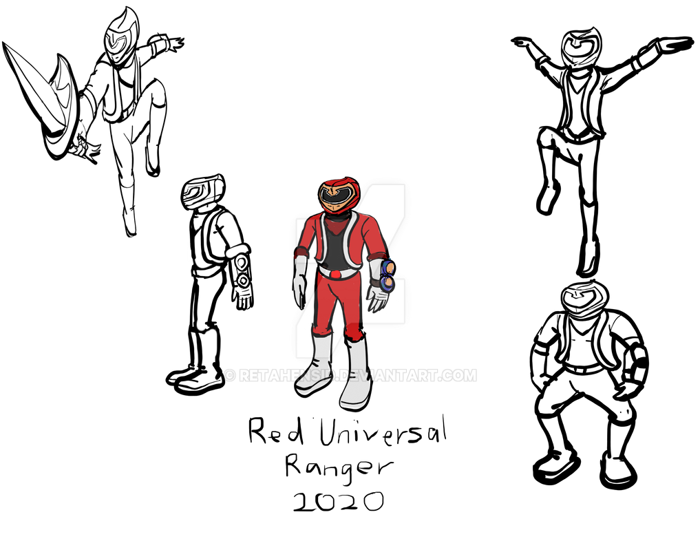 Red Universal Ranger model sheet by Retahensid on DeviantArt