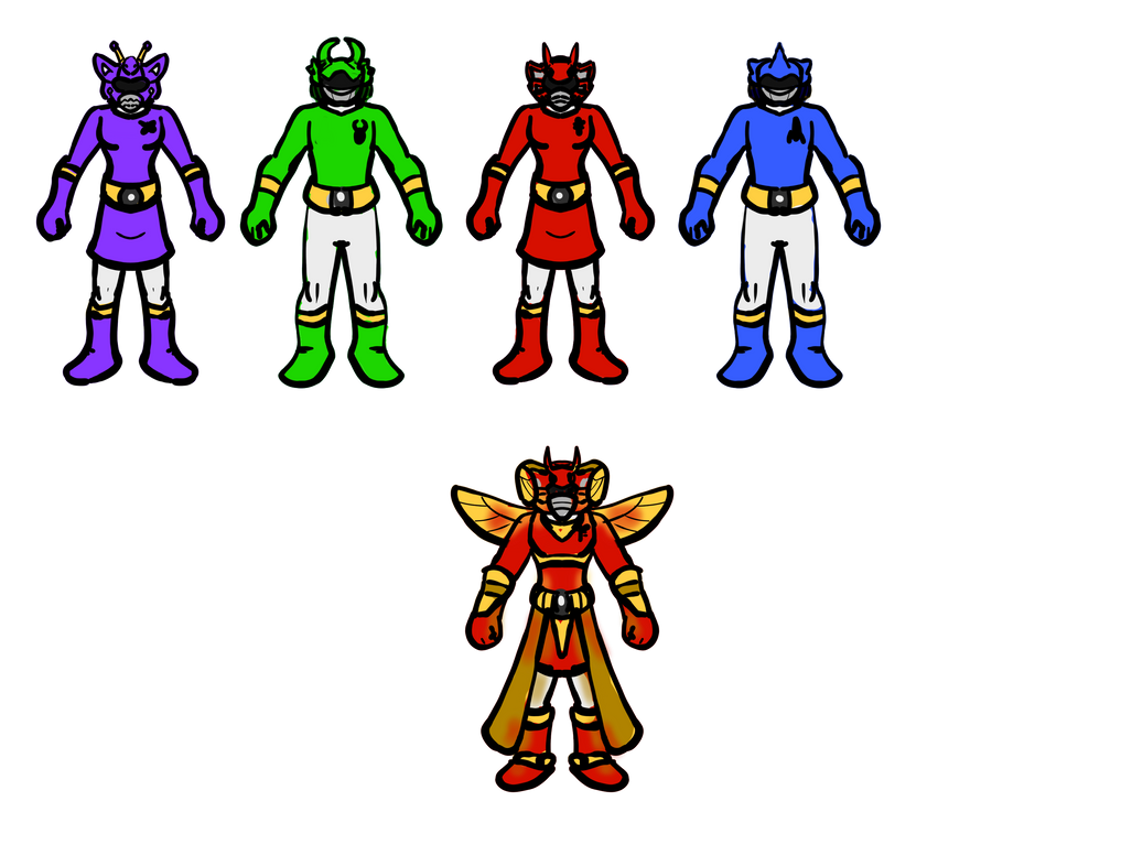 Insect Rangers' Japanese Insectirangers? by Retahensid on DeviantArt