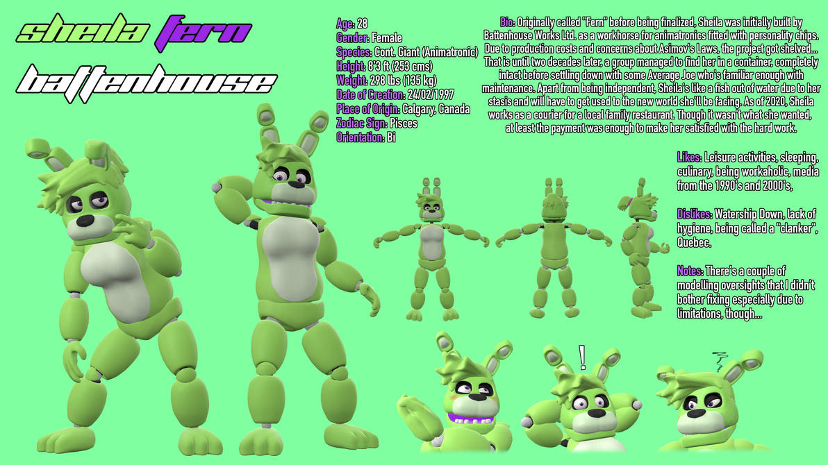 Gmod Oc GMod - OC ref sheet: Sheila Battenhouse. by CodyDBuni on DeviantArt