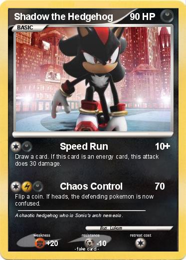 Shadow the Hedgehog pokemon card