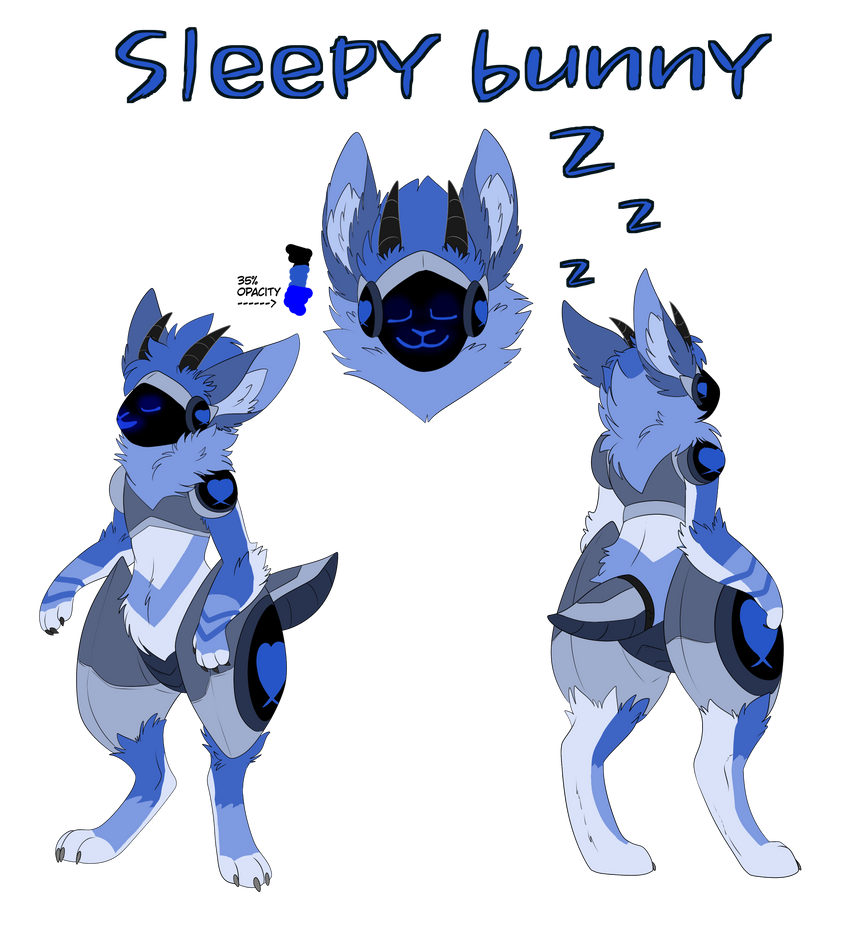 Sleepy bunny Protogen adoptable (Ota OPEN) by Ghost-Nightmares on ...