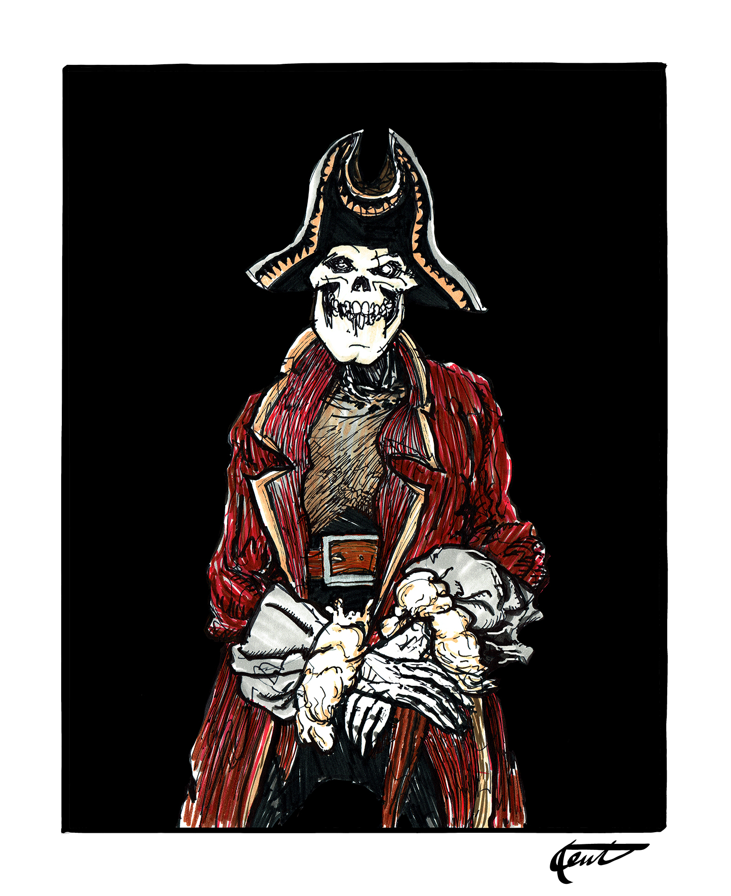 A Skeleton Pirate's Portrait