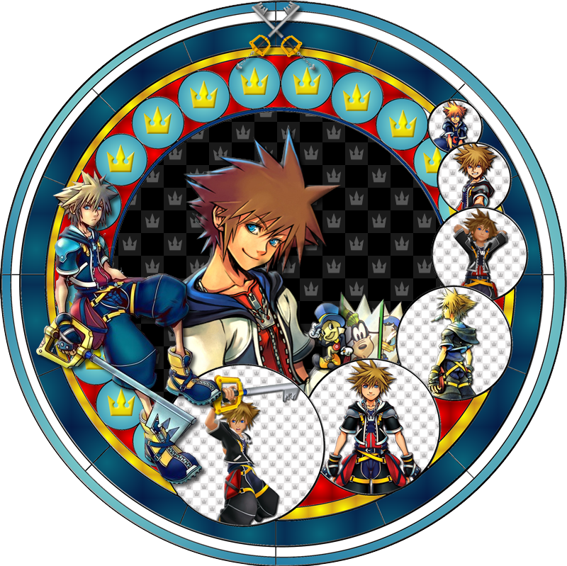 Sora Stained Glass by Maleficent84 on DeviantArt
