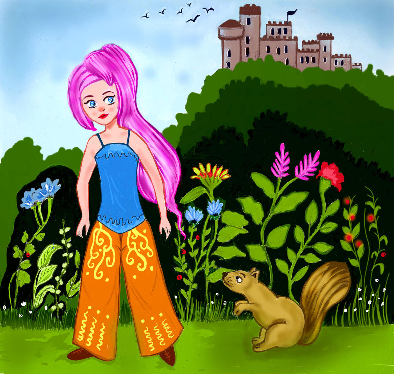 Squirrel Princess The princess and the squirrel by onetiredartist on DeviantArt