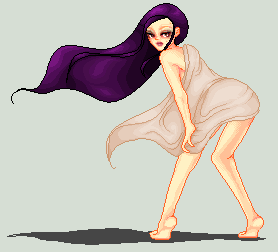 Long Flowing Purple Hair by Achordingly