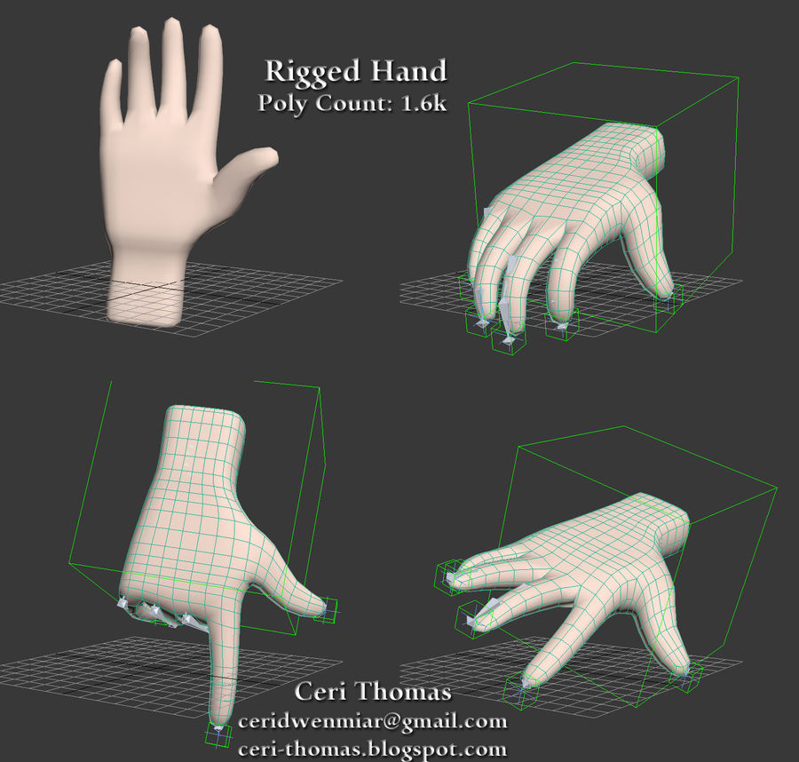 Modeled and Rigged Hand - 3D by Ceridwen64 on DeviantArt