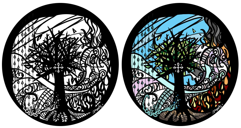 Elemental Stained Glass Tattoo By Phact On Deviantart Elemental Stained Glass Tattoo By Phact On Deviantart