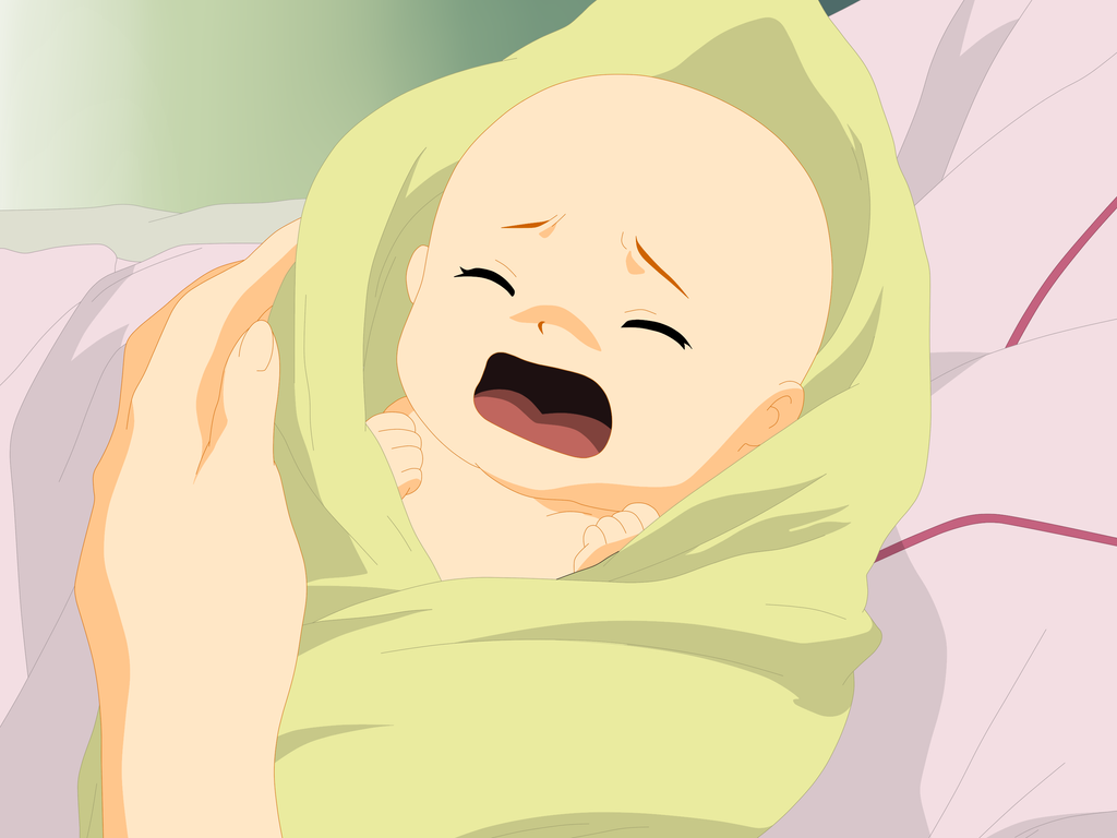 Anime having a baby