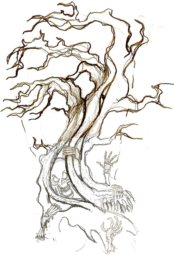 Hollow Tree Concept Sketch