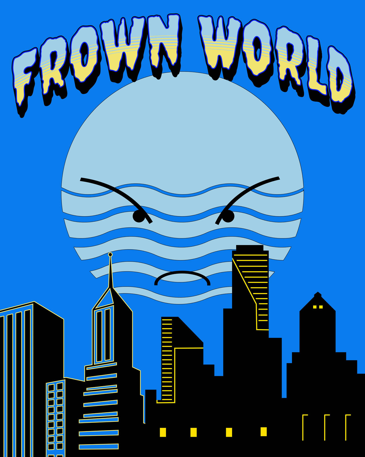Frown Blue Frown World - Blue Moon by AJF-Art on DeviantArt