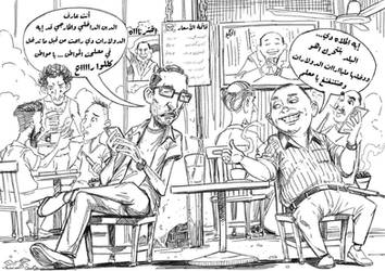 Arabic sarcastic caricature