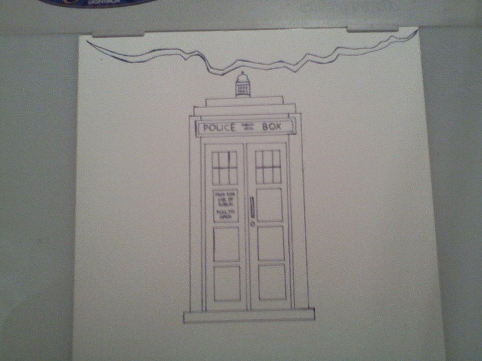TARDIS Doodle by maegnas-sting on DeviantArt