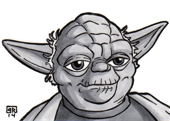 Yoda Sketch Card