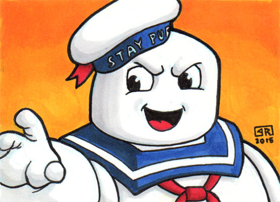 Stay Puft Marshmallow Man Sketch Card