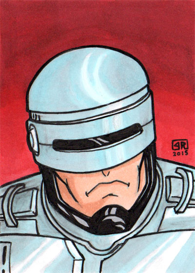 Robocop Sketch Card