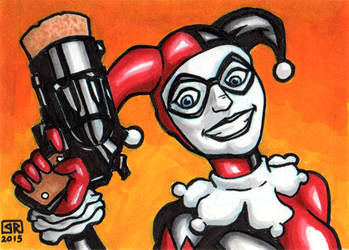 Harley Quinn Sketch Card