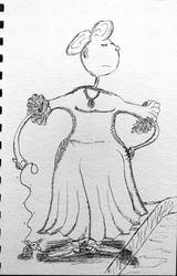 Snooty lady cartoon