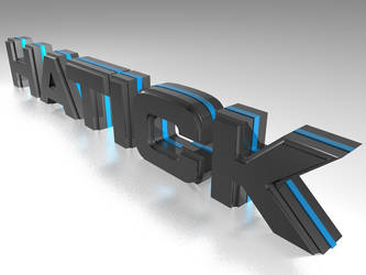 haticK Black+Blue C4D Text