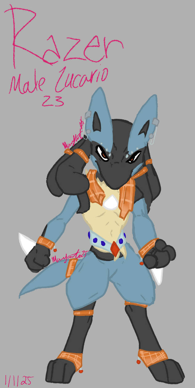 Deviantart Razer Kid Razer the Lucario by Mars-The-Wolf on DeviantArt
