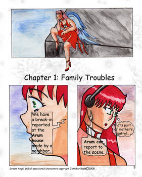 Dream Angel comic page 2 - hand rendered