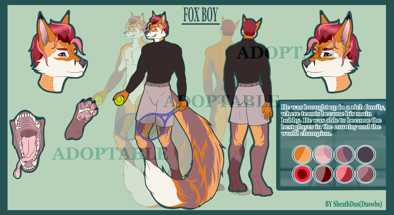Fox Boy Layout Sporting fox boy by SheathDus on DeviantArt
