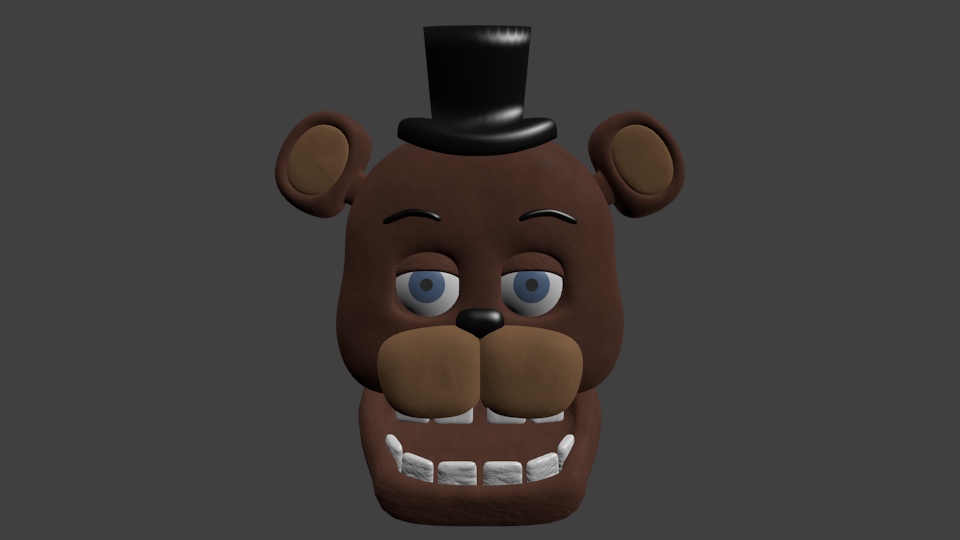 Fnaf2 Old Freddy Fazbear Head Model By Darelol On Deviantart -